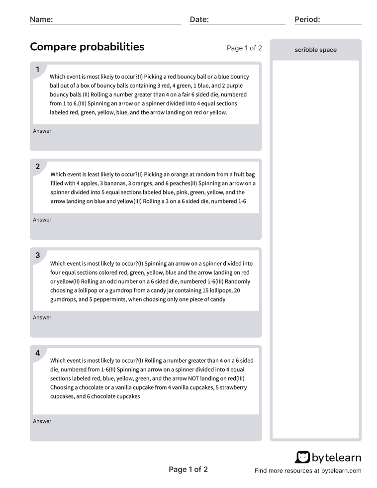 Compare probabilities Worksheet-  p1-4q.png