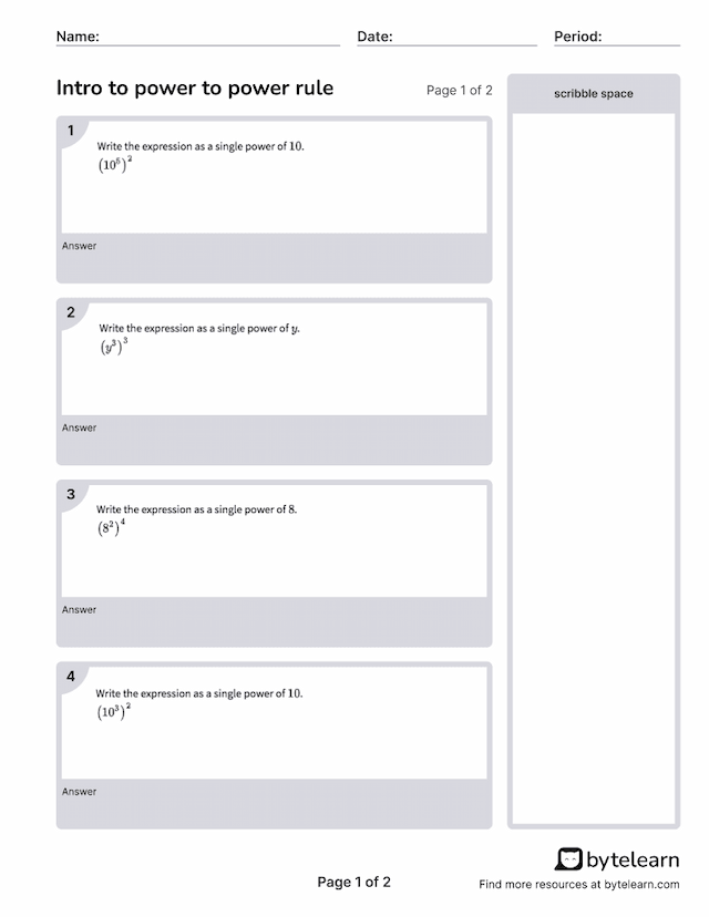 intro-to-power-to-power-rule-worksheets-pdf-8-ee-a-1-8th-grade-math