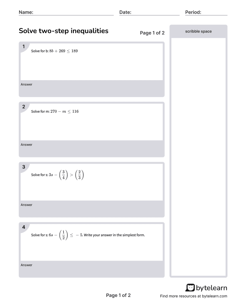 Solve two-step inequalities Thumbnail.png