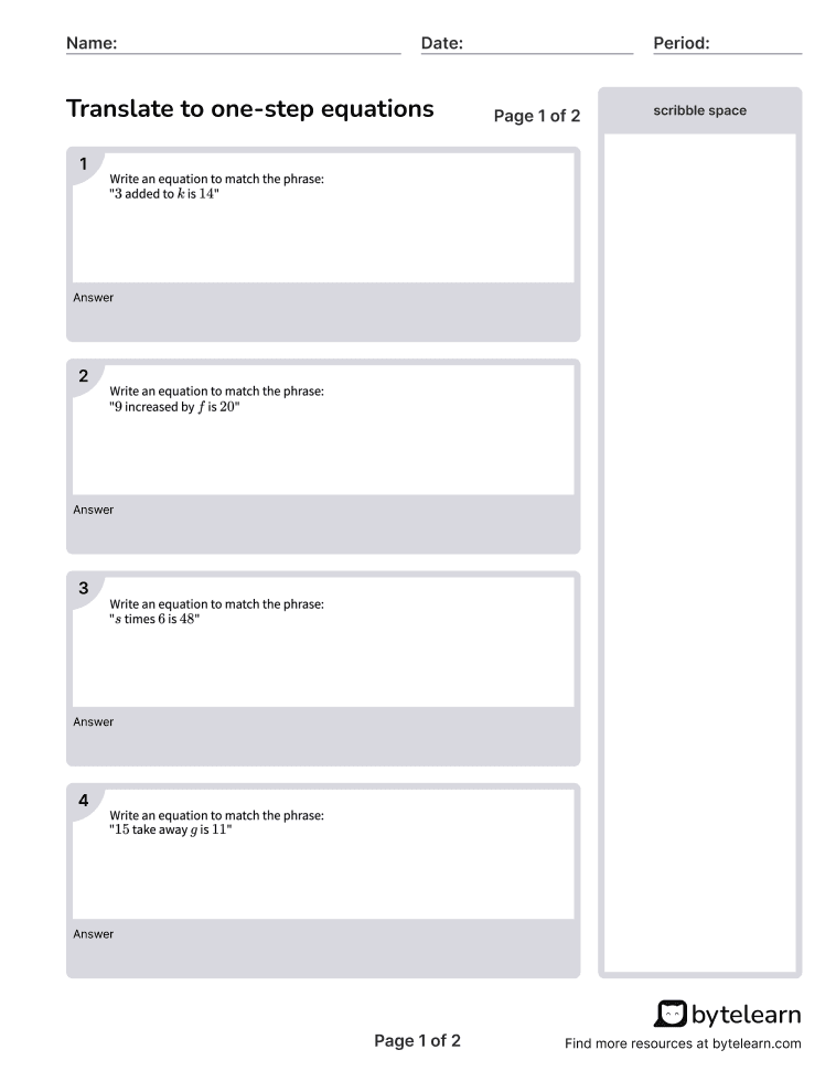 Translate to one-step equations Thumbnail.png
