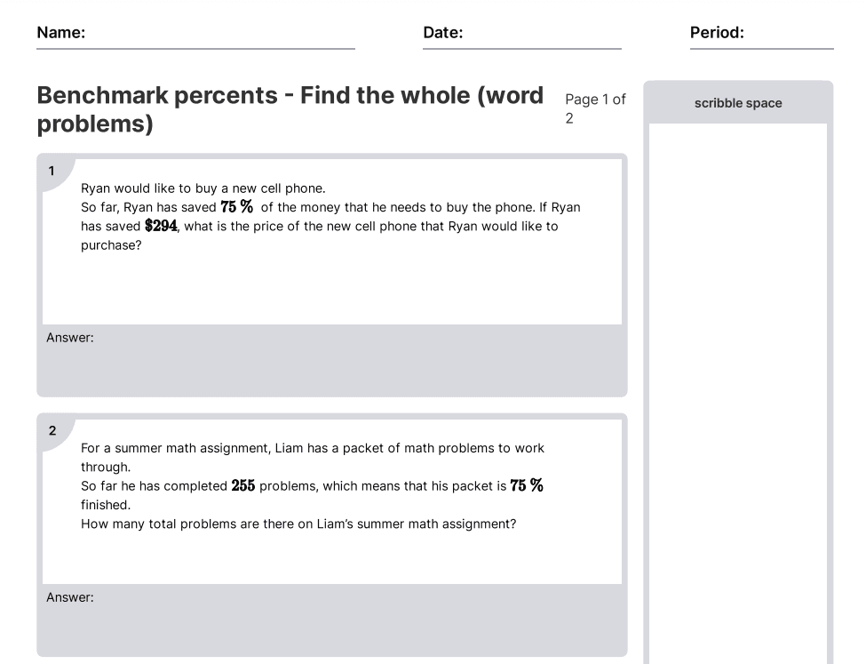 Benchmark percents - Find the whole (word problems).png