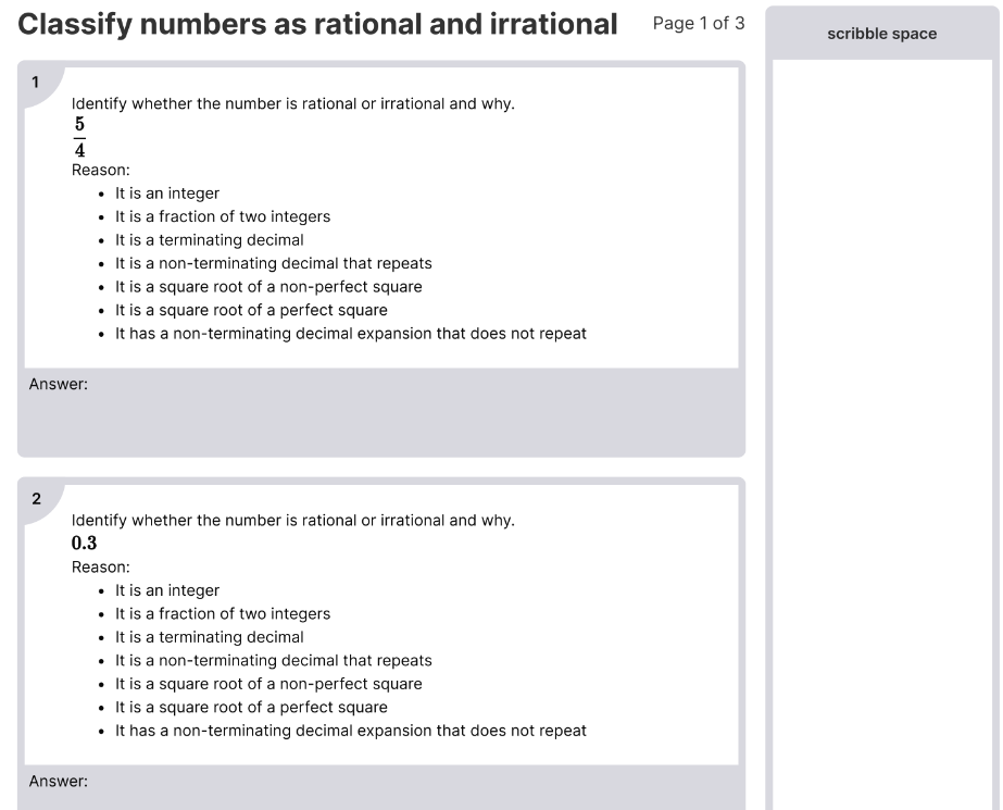 Classify numbers as rational and irrational.png