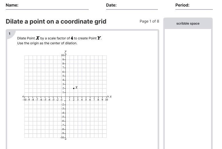 Dilate a point on a coordinate grid.png