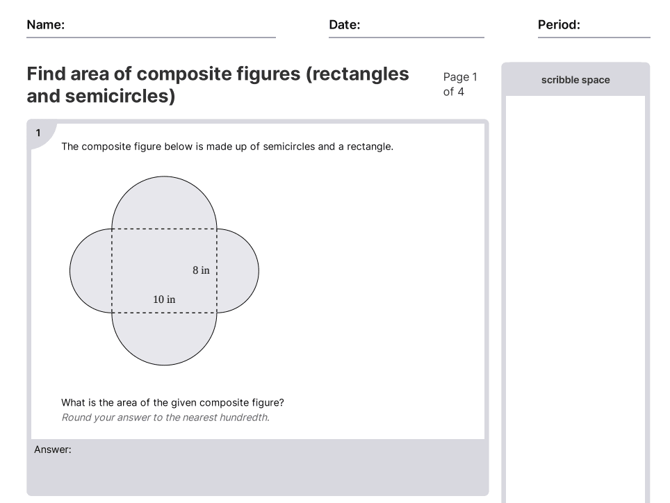 Find area of composite figures (rectangles and semicircles).png