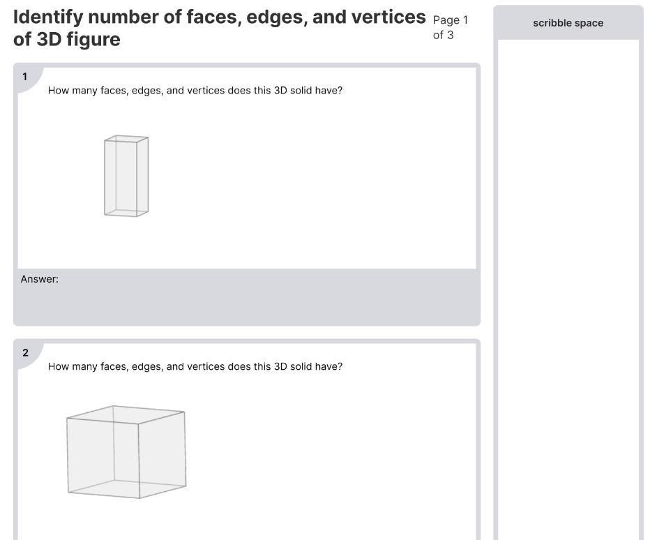 Identify number of faces, edges, and vertices of 3D figure.png