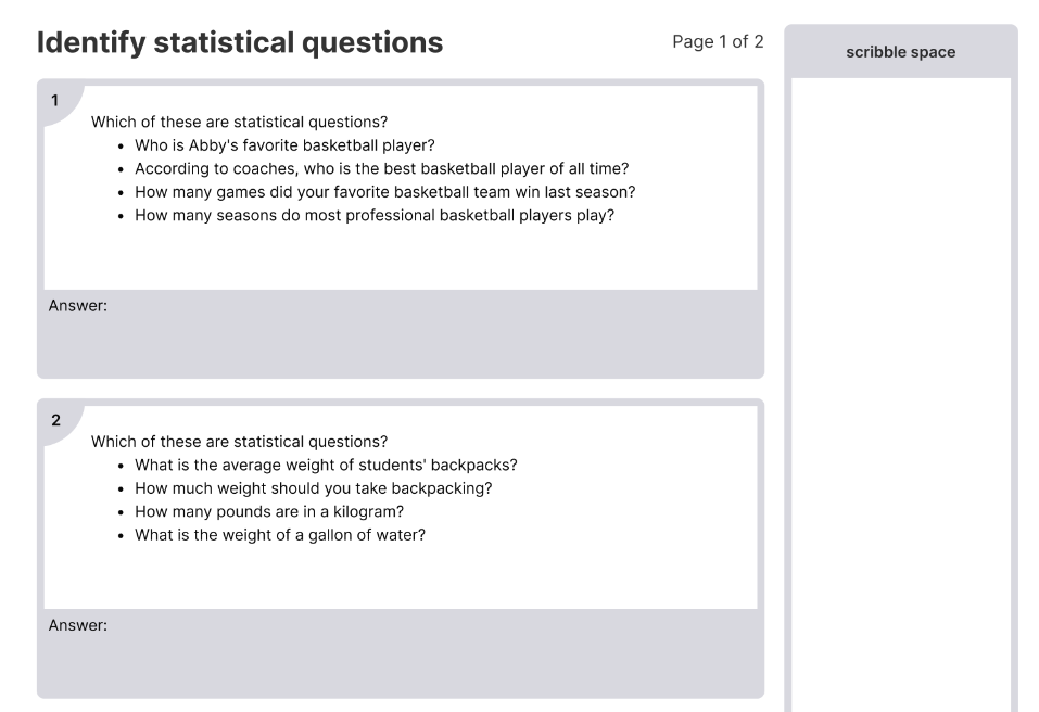 Identify statistical questions Worksheet.png
