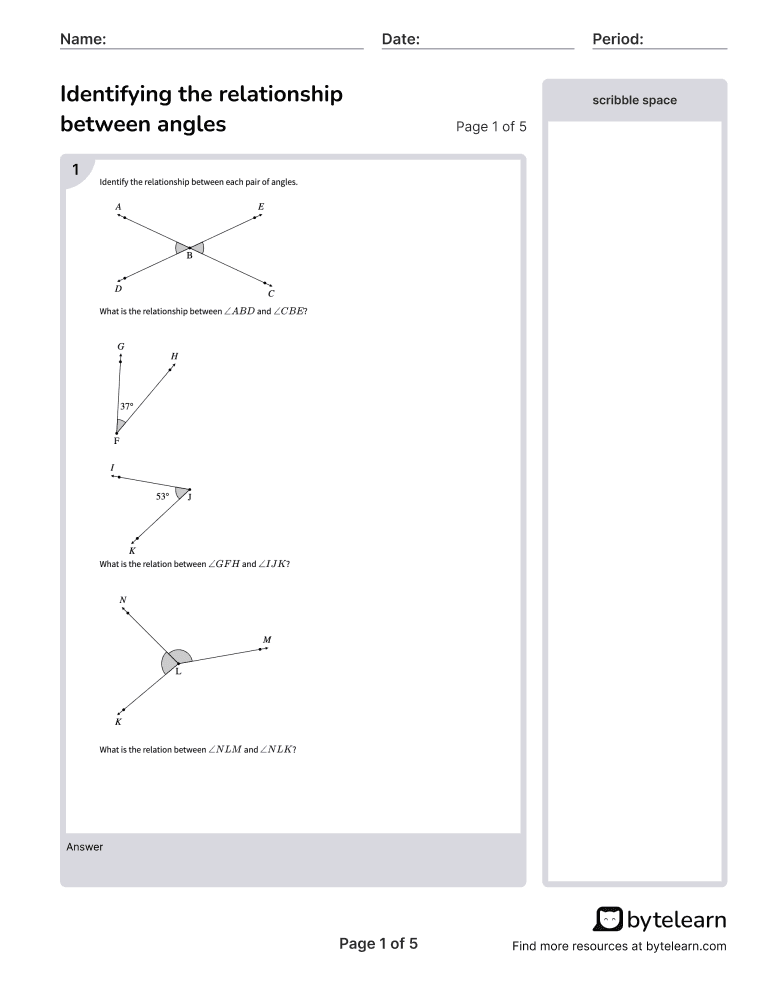 Identifying the relationship between angles Worksheet-  p1-1q.png