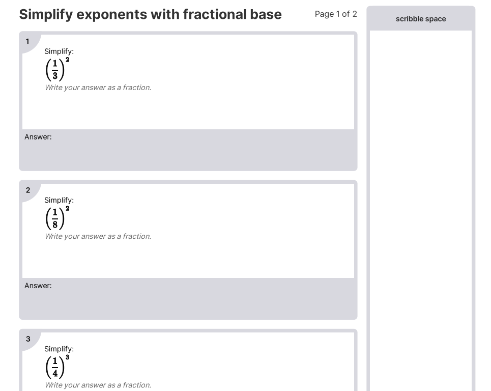 Simplify exponents with fractional base worksheet.png