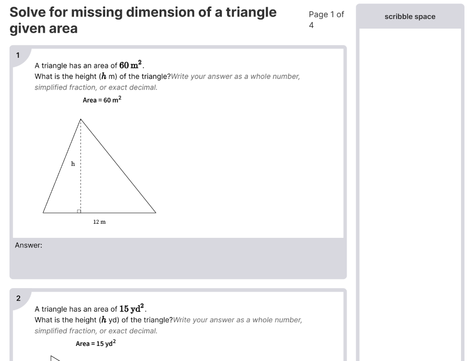 Solve for missing dimension of a triangle given area.png