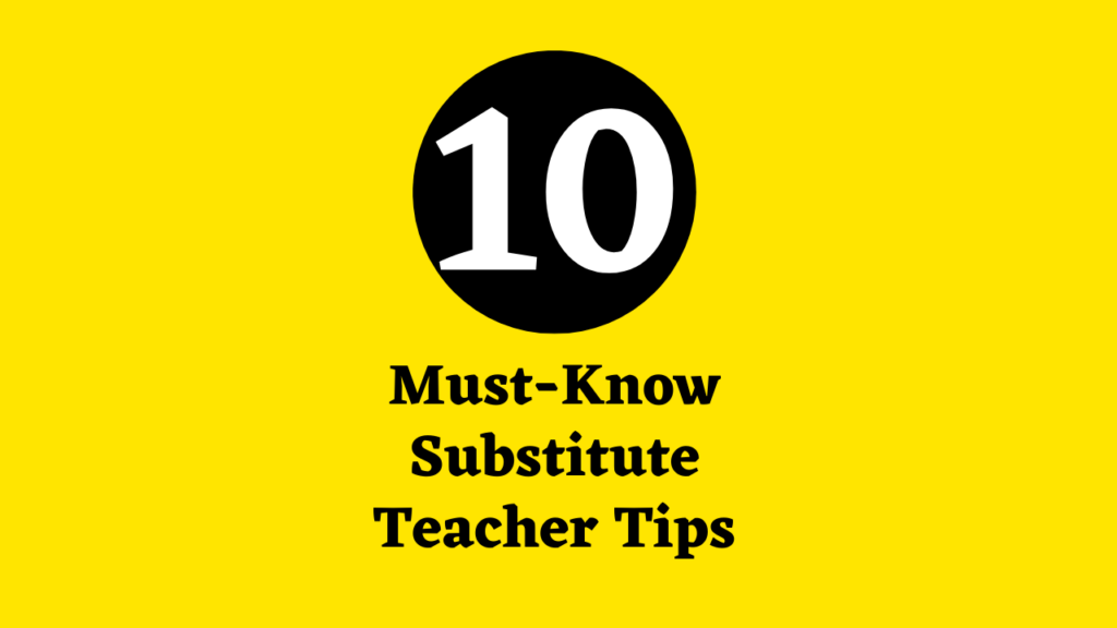 substitute teacher tips
